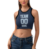 Custom Blue Light Blue Sleeveless Tank Top