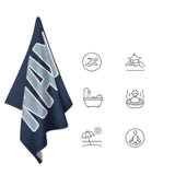 Custom Blue Light Blue Beach Towel