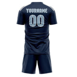 Custom Blue Light Blue Soccer Jersey