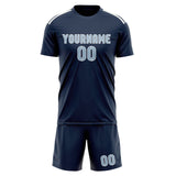 Custom Blue Light Blue Soccer Jersey