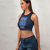 Custom Blue Sky Blue Sleeveless Tank Top