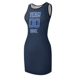 Custom Blue Sky Blue Sleeveless Vest Dress