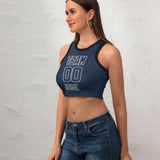Custom Blue Blue Sleeveless Tank Top
