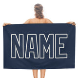 Custom Blue Blue Beach Towel