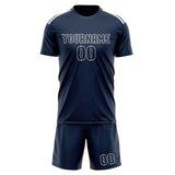 Custom Blue Blue Soccer Jersey