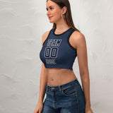 Custom Blue Navy Sleeveless Tank Top