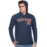 Custom Blue Orange Red UV-Hoodie