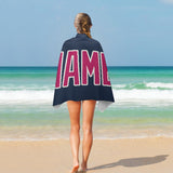 Custom Blue Pink Beach Towel