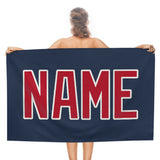 Custom Blue Red Beach Towel