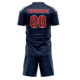 Custom Blue Red Soccer Jersey