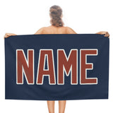 Custom Blue Coral Red Beach Towel