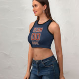 Custom Blue Coral Red Sleeveless Tank Top