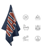 Custom Blue Coral Red Beach Towel