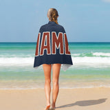 Custom Blue Coral Red Beach Towel