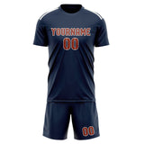 Custom Blue Coral Red Soccer Jersey