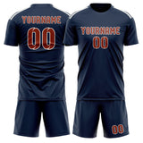 Custom Blue Coral Red Soccer Jersey