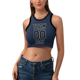 Custom Blue Black Sleeveless Tank Top