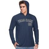 Custom Blue Black UV-Hoodie