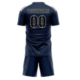 Custom Blue Black Soccer Jersey