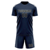 Custom Blue Black Soccer Jersey