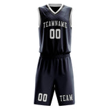 Custom Blue White Basketball Set
