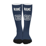 Custom Blue White Knee-High Sock