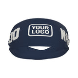 Custom Blue White Sports headband