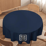Custom Blue White Round Table Cloth