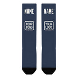 Custom Blue White Knee-High Sock