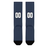 Custom Blue White Knee-High Sock