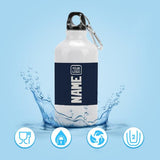 Custom Blue White Sports Bottle