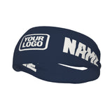 Custom Blue White Sports headband