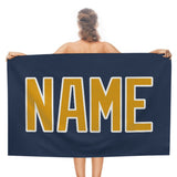 Custom Blue Yellow Beach Towel