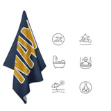 Custom Blue Yellow Beach Towel