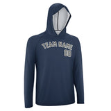 Custom Blue Dark Grey UV-Hoodie