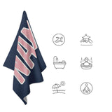 Custom Blue Light Pink Beach Towel