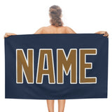 Custom Blue Khaki Beach Towel