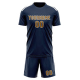 Custom Blue Khaki Soccer Jersey