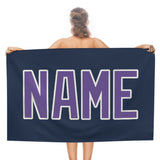 Custom Blue Light Purple Beach Towel