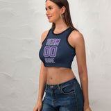 Custom Blue Light Purple Sleeveless Tank Top