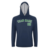 Custom Blue Emerald Green UV-Hoodie