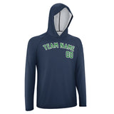 Custom Blue Emerald Green UV-Hoodie
