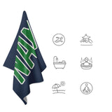 Custom Blue Emerald Green Beach Towel