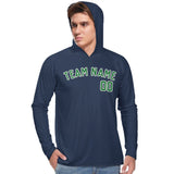 Custom Blue Emerald Green UV-Hoodie