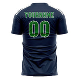 Custom Blue Emerald Green Soccer Jersey