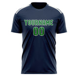 Custom Blue Emerald Green Soccer Jersey