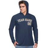 Custom Blue Light Khaki UV-Hoodie