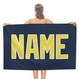 Custom Blue Light Yellow Beach Towel