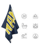 Custom Blue Light Yellow Beach Towel