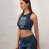 Custom Blue Blue Green Sleeveless Tank Top